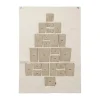 Ferm Living Joulukoristeet^Pine joulukalenteri, Maxi, 90 x 125 cm
