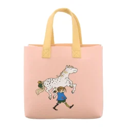 Muurla Säilytyskorit^Pippi Tote Bag laukku 25x25 cm, Pippi ja hevonen