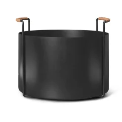 Ferm Living Säilytyskorit^Port puukori, Black