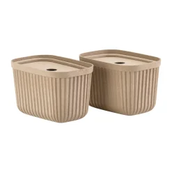 Zone Denmark Säilytyskorit^Pulp säilytyslaatikko 15x23 cm 2 kpl, Natural Brown