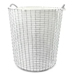 KORBO Säilytyskorit^Pyykkisäkki koriin, valkoinen 80 l