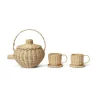 Ferm Living Lastenhuoneen Sisustus|Lastenhuoneen Sisustus^Rattan teeastiasto 3 osaa, Natural