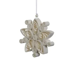DBKD Joulukoristeet^Regular Flake -lumihiutale, valkoinen, Suuri Ø 12,5 cm