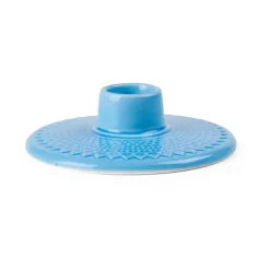 Lyngby Porcelæn Kynttilänjalat & Kyntteliköt^Rhombe kynttilänjalka 3 cm, Sininen