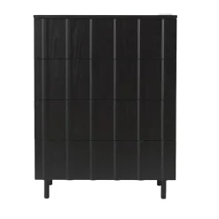Normann Copenhagen Senkit & Sivupöydät^Rib lipasto 4 laatikkoa, Soft Black