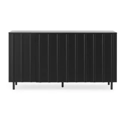 Normann Copenhagen Senkit & Sivupöydät^Rib sivupöytä 45 x 159 cm, Soft Black