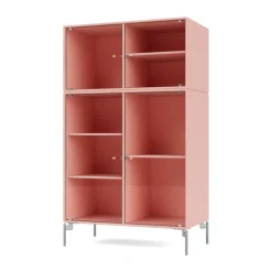Montana Kaapit & Vitriinit^Ripple III vitriinikaappi 69,6x117,6x38 cm, Ruby-jalat chrome