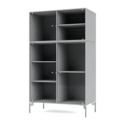 Montana Kaapit & Vitriinit^Ripple III vitriinikaappi 69,6x117,6x38 cm, Fjord-jalat chrome