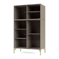 Montana Kaapit & Vitriinit^Ripple III vitriinikaappi 69,6x117,6x38 cm, Truffle-jalat brass
