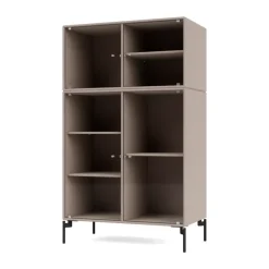 Montana Kaapit & Vitriinit^Ripple III vitriinikaappi 69,6x117,6x38 cm, Mushroom-jalat black