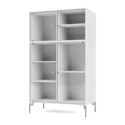 Montana Kaapit & Vitriinit^Ripple III vitriinikaappi 69,6x117,6x38 cm, NewWhite-jalat chrome