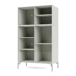 Montana Kaapit & Vitriinit^Ripple III vitriinikaappi 69,6x117,6x38 cm, Nordic-jalat chrome