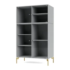 Montana Kaapit & Vitriinit^Ripple III vitriinikaappi 69,6x117,6x38 cm, Fjord-jalat brass