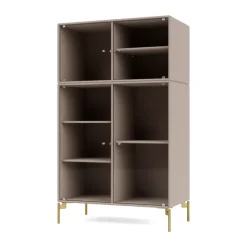 Montana Kaapit & Vitriinit^Ripple III vitriinikaappi 69,6x117,6x38 cm, Mushroom-jalka brass