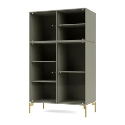 Montana Kaapit & Vitriinit^Ripple III vitriinikaappi 69,6x117,6x38 cm, Fennel-jalat brass