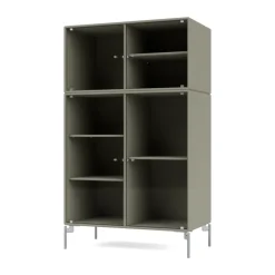 Montana Kaapit & Vitriinit^Ripple III vitriinikaappi 69,6x117,6x38 cm, Fennel-jalat chrome