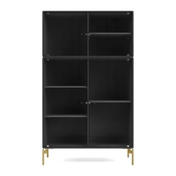 Montana Kaapit & Vitriinit^Ripple III vitriinikaappi 69,6x117,6x38 cm, Anthracite-jalat brass