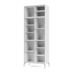 Montana Kaapit & Vitriinit^Ripple IV vitriinikaappi 69,6x187,2x38 cm, NewWhite-jalat chrome