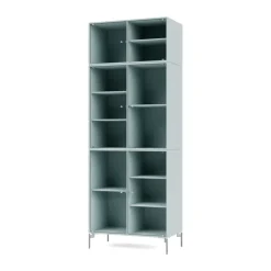 Montana Kaapit & Vitriinit^Ripple IV vitriinikaappi 69,6x187,2x38 cm, Flint-jalat chrome