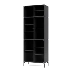 Montana Kaapit & Vitriinit^Ripple IV vitriinikaappi 69,6x187,2x38 cm, Anthracite-jalat black