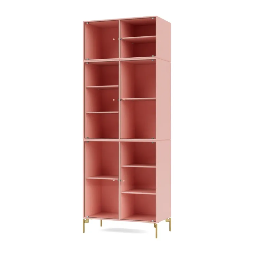 Montana Kaapit & Vitriinit^Ripple IV vitriinikaappi 69,6x187,2x38 cm, Ruby-jalat brass