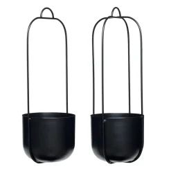 Hübsch Ruukut^Ripustettava ruukku 2-pack, Musta