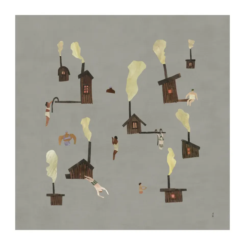 Fine Little Day Julisteet^Sauna juliste, 50 x 50 cm