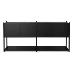 Gejst Senkit & Sivupöydät^Sceene bookcase H, Mustaksi petsattu tammi