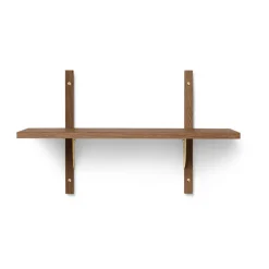 Ferm Living Hyllyt & Hyllyjärjestelmät^Sector hylly S/S, Smoked Oak, brass