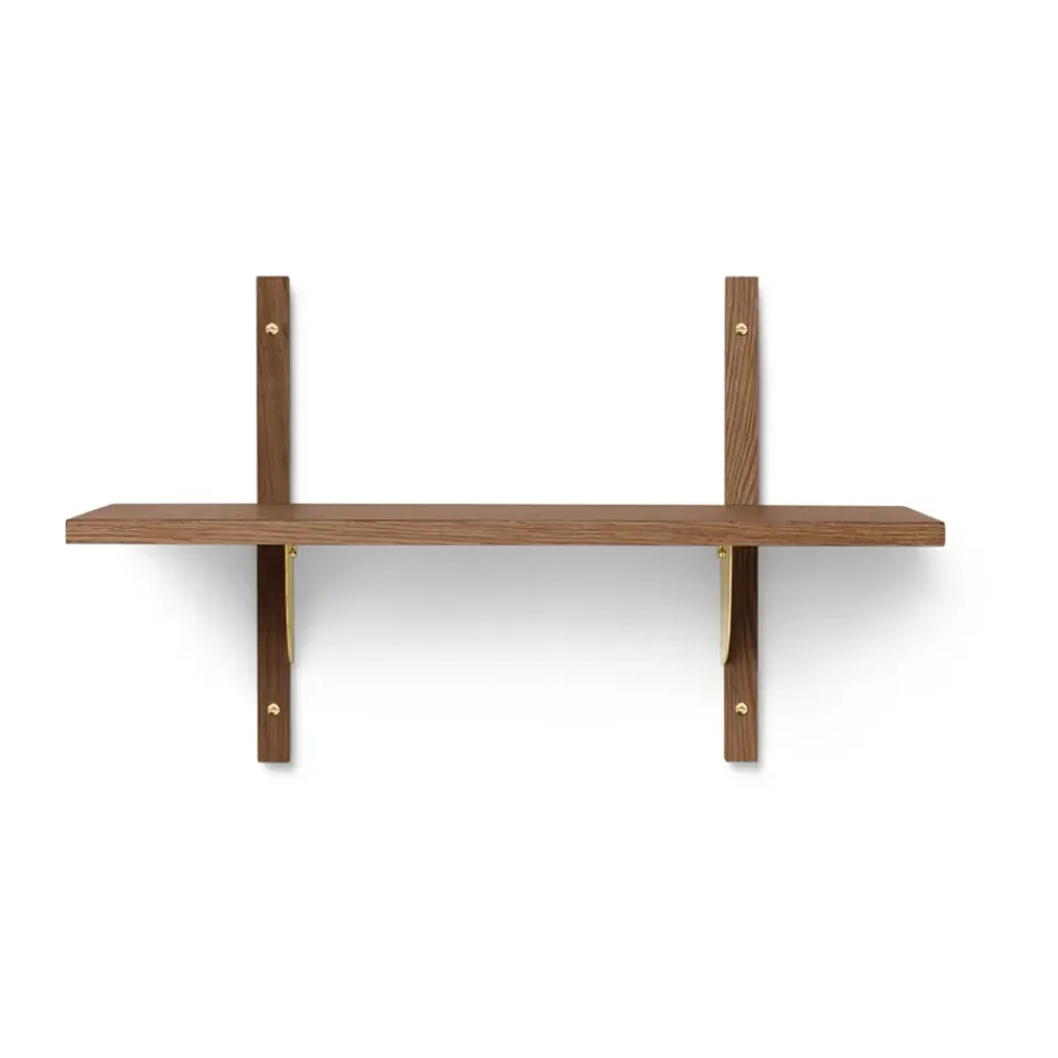 Ferm Living Hyllyt & Hyllyjärjestelmät^Sector hylly S/S, Smoked Oak, brass