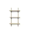 Ferm Living Hyllyt & Hyllyjärjestelmät^Sector hylly triple narrow, Natural oak, s/l, musta messinki