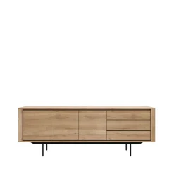 Ethnicraft Senkit & Sivupöydät^Shadow sideboard, Tammi-Wax oil 3 ovea 3 laatikkoa