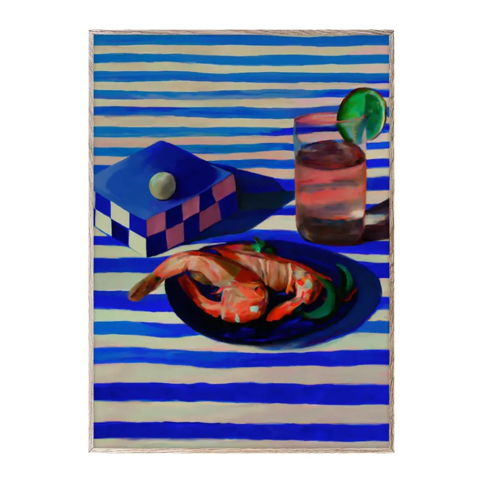 Paper Collective Julisteet^Shrimp & Stripes -juliste, 50 x 70 cm