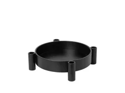 Broste Copenhagen Kynttilänjalat & Kyntteliköt^Silkki kynttilänjalka Ø32 cm, Alumiini musta