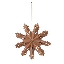 Broste Copenhagen Joulukoristeet^Snowflake joulukoriste Indian tan, Ø15 cm