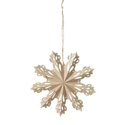 Broste Copenhagen Joulukoristeet^Snowflake joulukoriste natural, Ø 15 cm