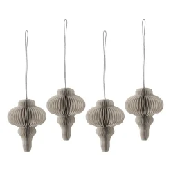 Scandi Living Joulukoristeet^Spira joulukuusenpallot 4 kpl, Beige
