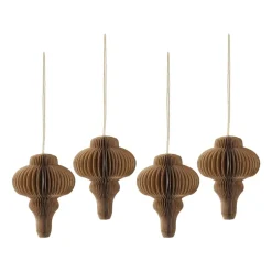 Scandi Living Joulukoristeet^Spira joulukuusenpallot 4 kpl, Natural