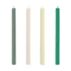 HAY Kynttilät^Square Candle kynttilä mix 4-pack, Greens-whites