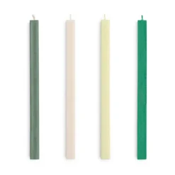 HAY Kynttilät^Square Candle kynttilä mix 4-pack, Greens-whites