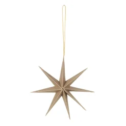 Broste Copenhagen Joulukoristeet^Star paperitähti Ø15 cm, Natural brown