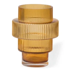 POLSPOTTEN Kynttilänjalat & Kyntteliköt^Steps kynttilälyhty Ø 12 cm, Ochre