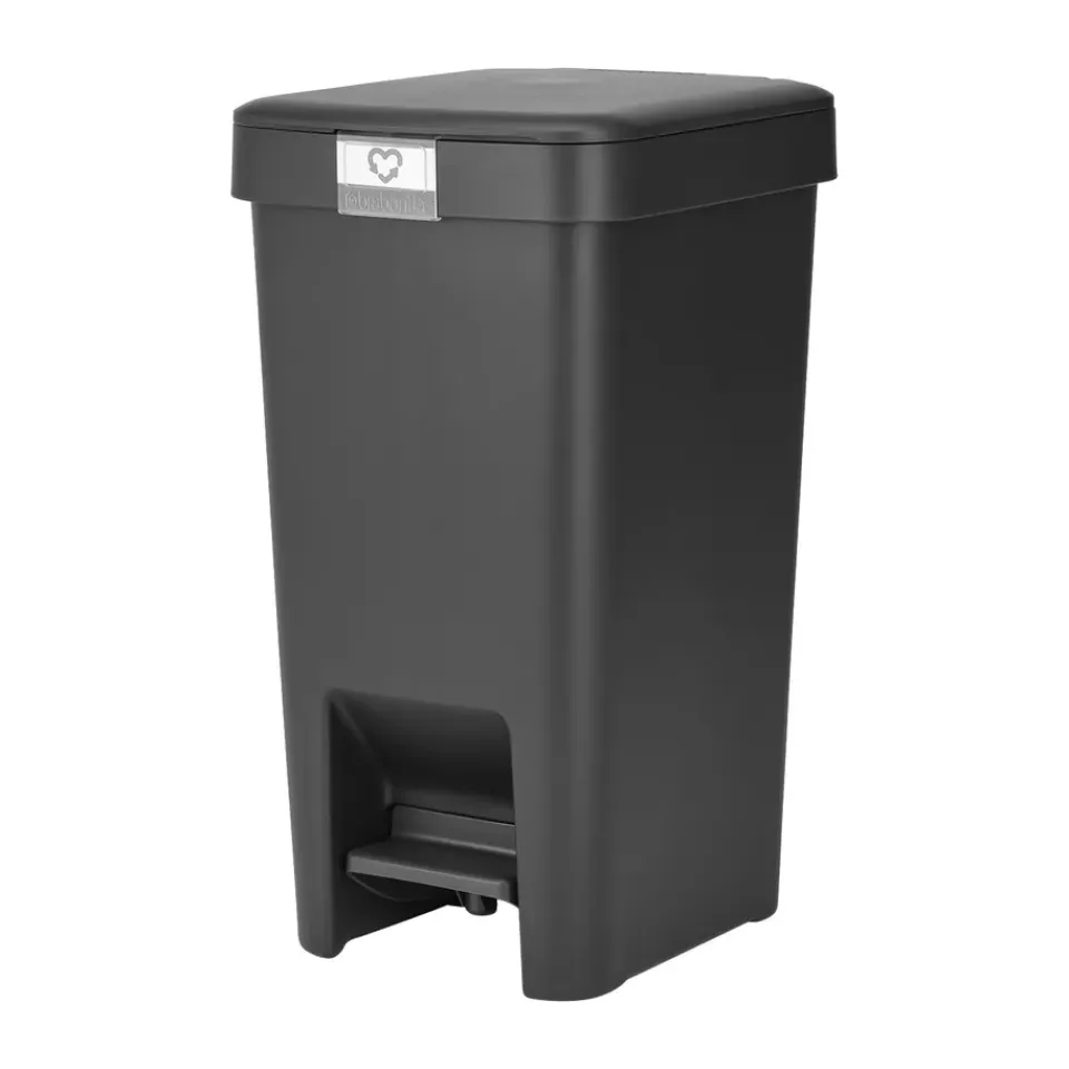 Brabantia Poljinämpärit^StepUp poljinroskakori 10 l, Tummanharmaa