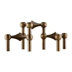 STOFF Kynttilänjalat & Kyntteliköt^Nagel kynttilänjalka 3-pakkaus, Bronzed brass