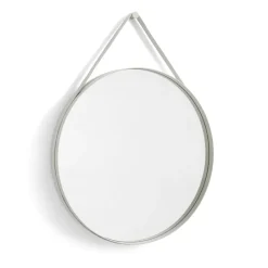 HAY Pyöreät Peilit|Seinäpeilit^Strap Mirror -peili Ø 70 cm, Light grey