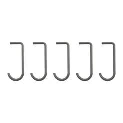 String Koukut & Vaateripustimet^J-koukku 5-kpl pakkaus, Tummanharmaa
