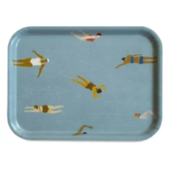 Fine Little Day Kodinsisustusta Ja Yksityiskohtia|Koristetarjottimet^Swimmers tarjotin 20x27 cm, Sininen