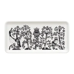 Iittala Kodinsisustusta Ja Yksityiskohtia|Koristetarjottimet^Taika lautanen 12x24 cm, Musta