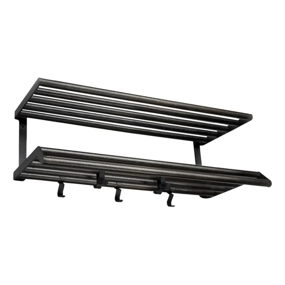 Essem Design Hattuhyllyt^Tamburin hattuhylly 60 cm, Mustaksi petsattu tammi-musta