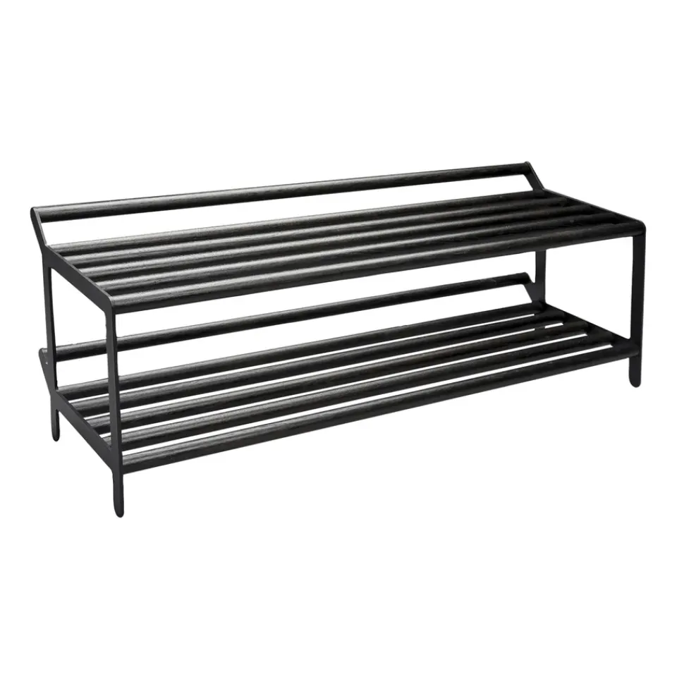 Essem Design Kenkähyllyt^Tamburin kenkähylly 100 cm, Mustaksi petsattu tammi-musta